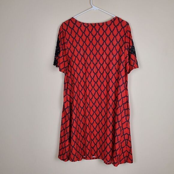 Simply Southern Red & Black Tail Gateders Dress Size Large - Picture 7 of 8